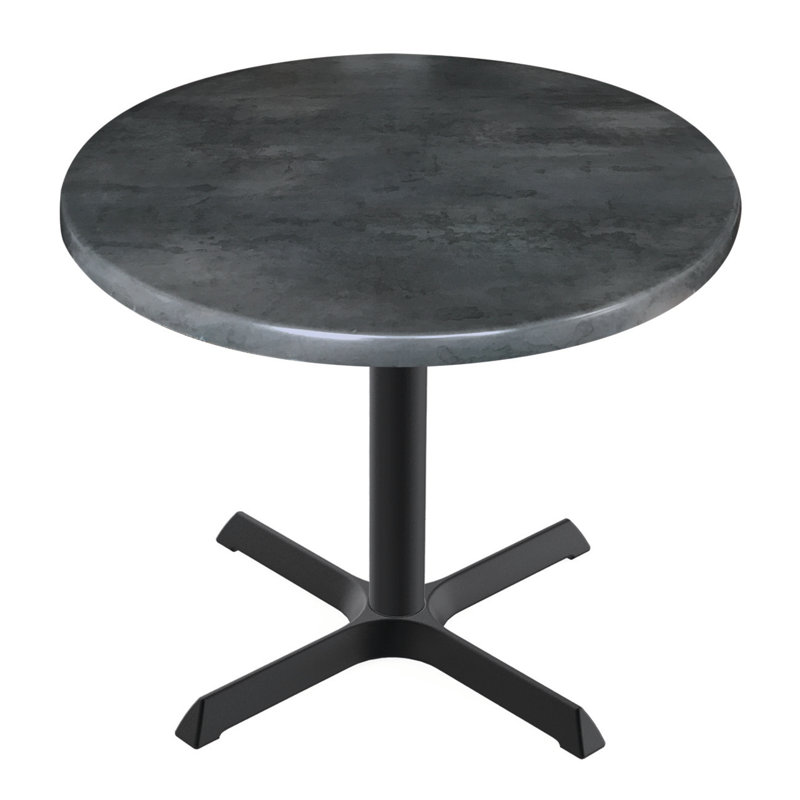 30" Tall, Indoor/Outdoor Table, 30" L x 30" W, Black Steel