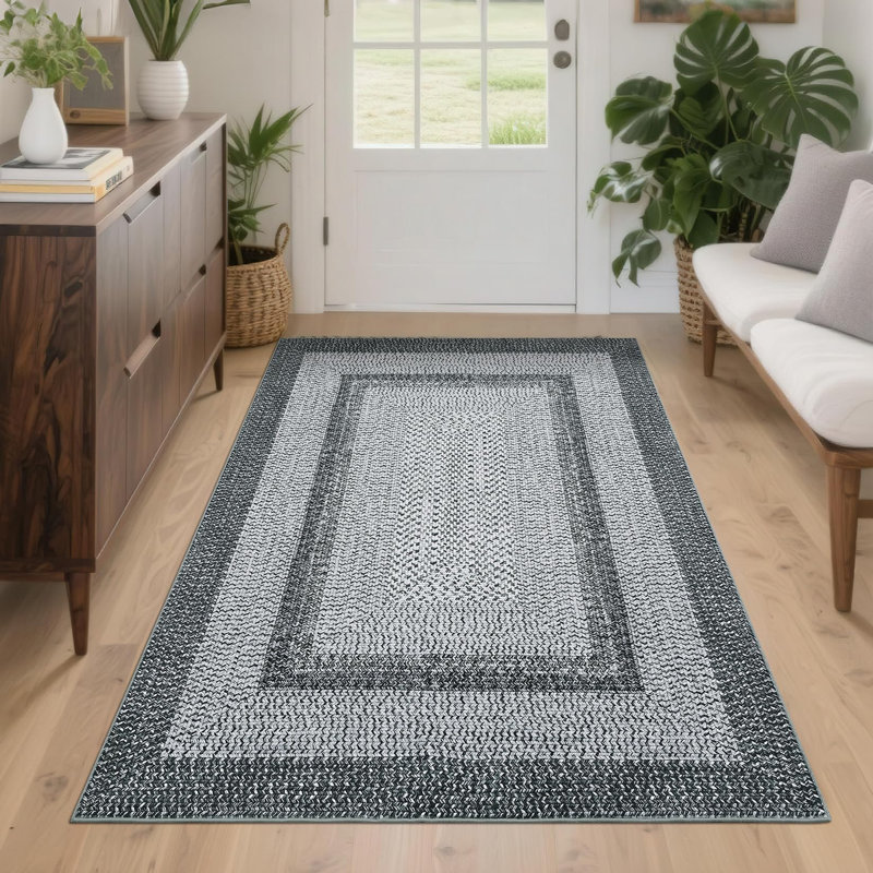 Geometric Area Rug, Gray, Rectangle 120 x 170 cm