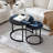 Set 2 Nesting Coffee Table, Round Table, Living Room Table