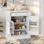 Buffet moderne avec 1 tiroir, 2 tablettes réglables et 2 tablettes de porte-1322357812