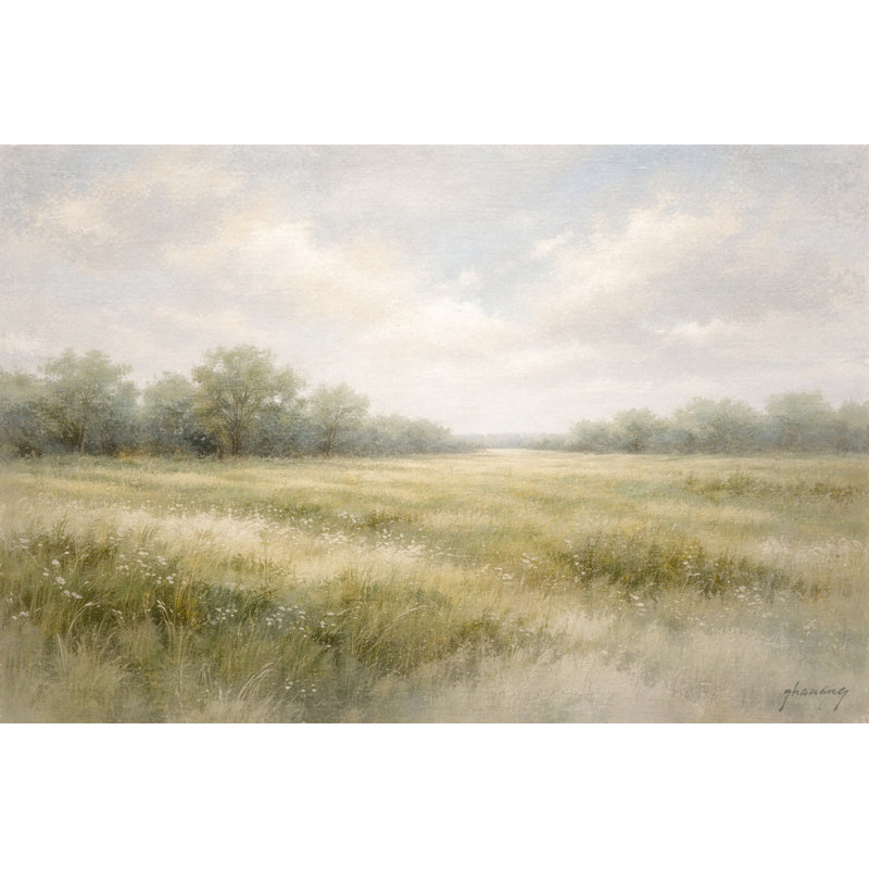 Art mural sur toile Misty Meadow, L 20 po x H 20 po x P 1,5 po