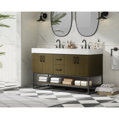 Meuble-lavabo double 54 po