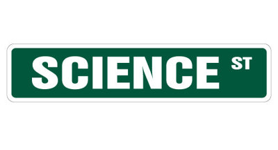 Science Street Sign Heavy Duty Plastic 4" X 18"