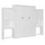 Grand lit escamotable avec bureau, coiffeuse et armoires de rangement - blanc