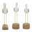 Oswestry Polystone Bird Decorative White Sculpture Set