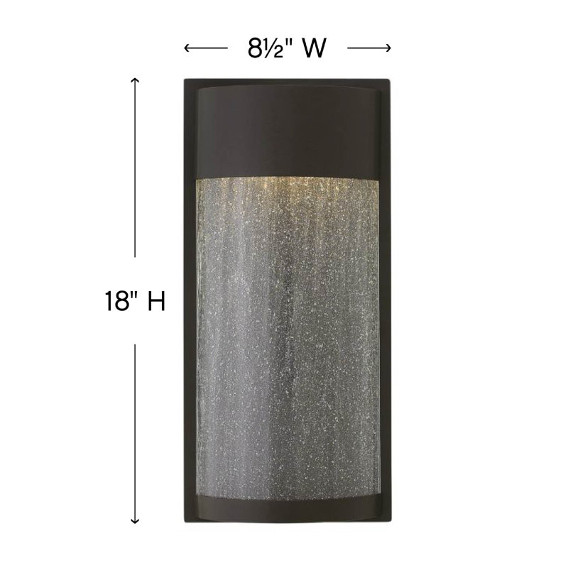 Shelter LED Outdoor Flush Mount, Buckeye Bronze, 18" H x 8.5" W