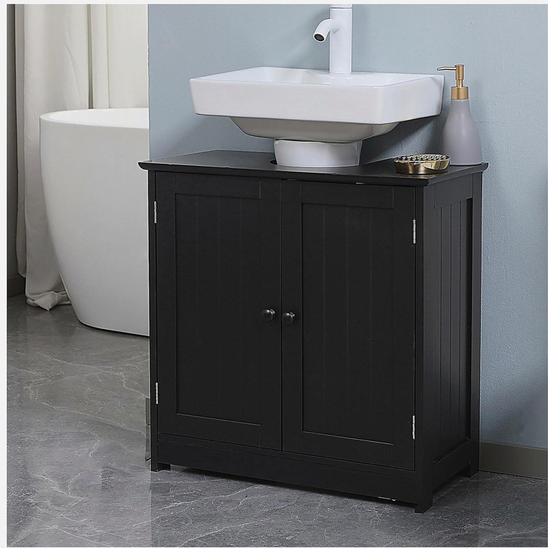 Armoire de salle de bain sous le comptoir avec 2 portes et tablettes