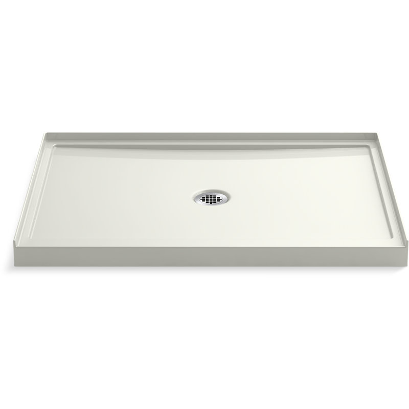 Rely48-In X 34-In Single-Threshold Shower Base With Center Drain, Dune