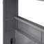 Grand lit escamotable mural avec tablettes, gris