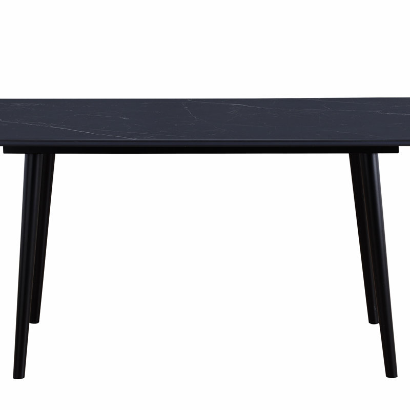 Table de salle à manger Meya, Noir