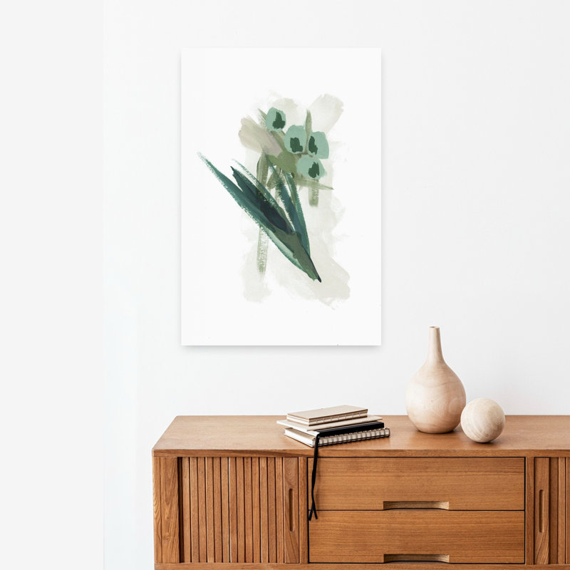 Art contemporain contemporain serein abstrait orchidée printemps été, H 24 po x l 16 po