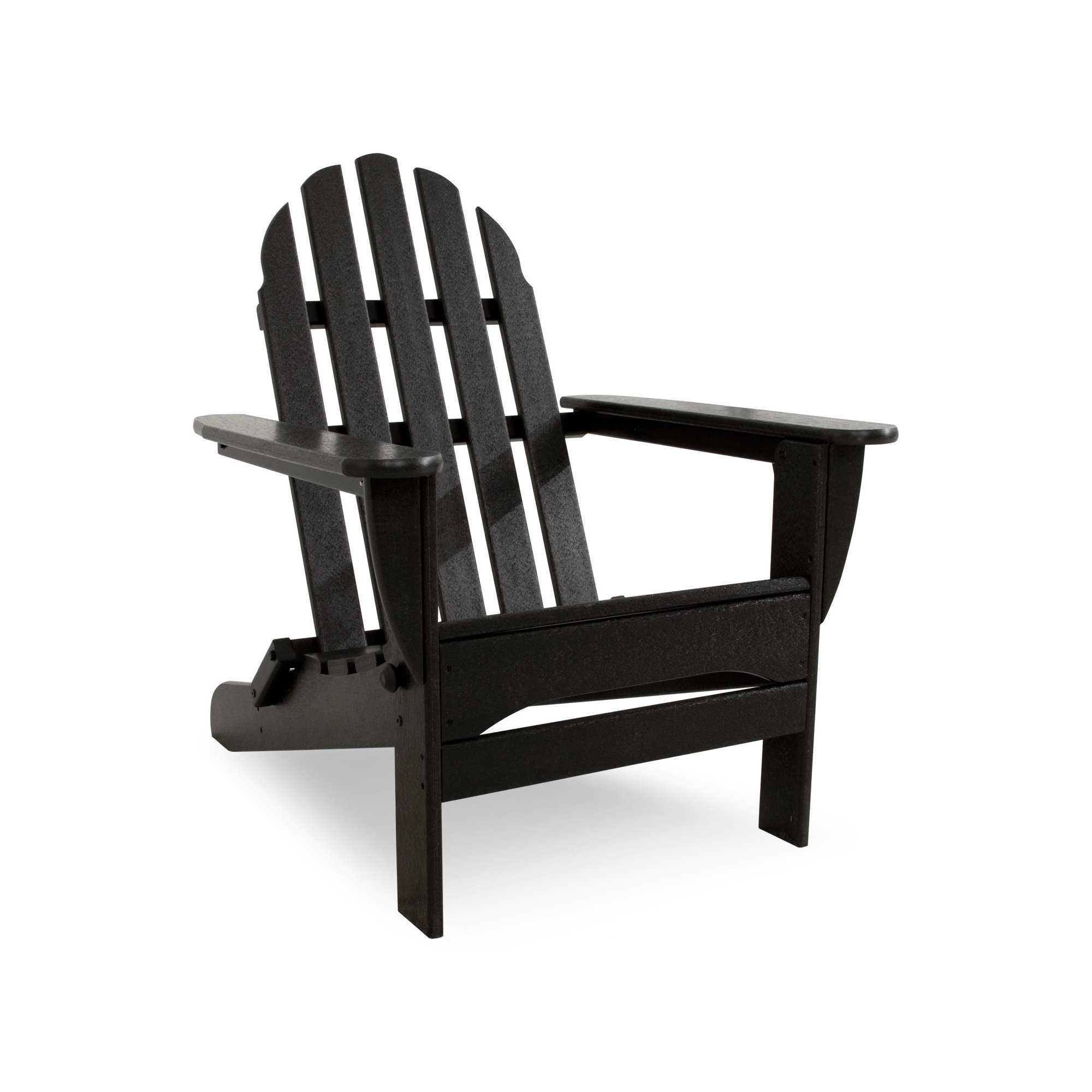 POLYWOOD Classics Folding Adirondack, Black