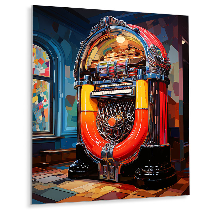 Jukeboxes Nostalgic Melody I - divertissement mural en métal, H 40 po x l 30 po x P 1 po