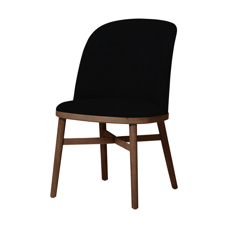 Bund 18'' H Upholstered Dining Chair, Natural Walnut, Era CSE14
