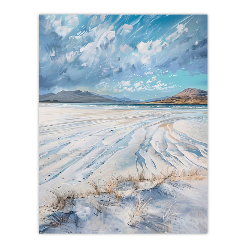 Sands Luskentyre Beach Isle Harris Painting Wall Art Print