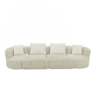 Oversized Modular Sectional Sofa with Compression Packaging