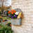 Vintage Metal Wall Planter for Outdoor/Indoor Plants,Farmhouse Planter for Faux Plants & Flowers, Fall Planter Decor-888114248