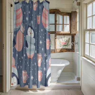 Penguin Fun - Rideau de douche Premium