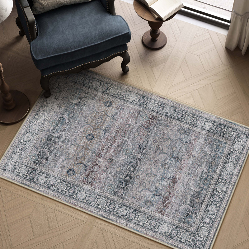 Tapis gris clair Luthien, Rectangulaire 3 pi x 5 pi