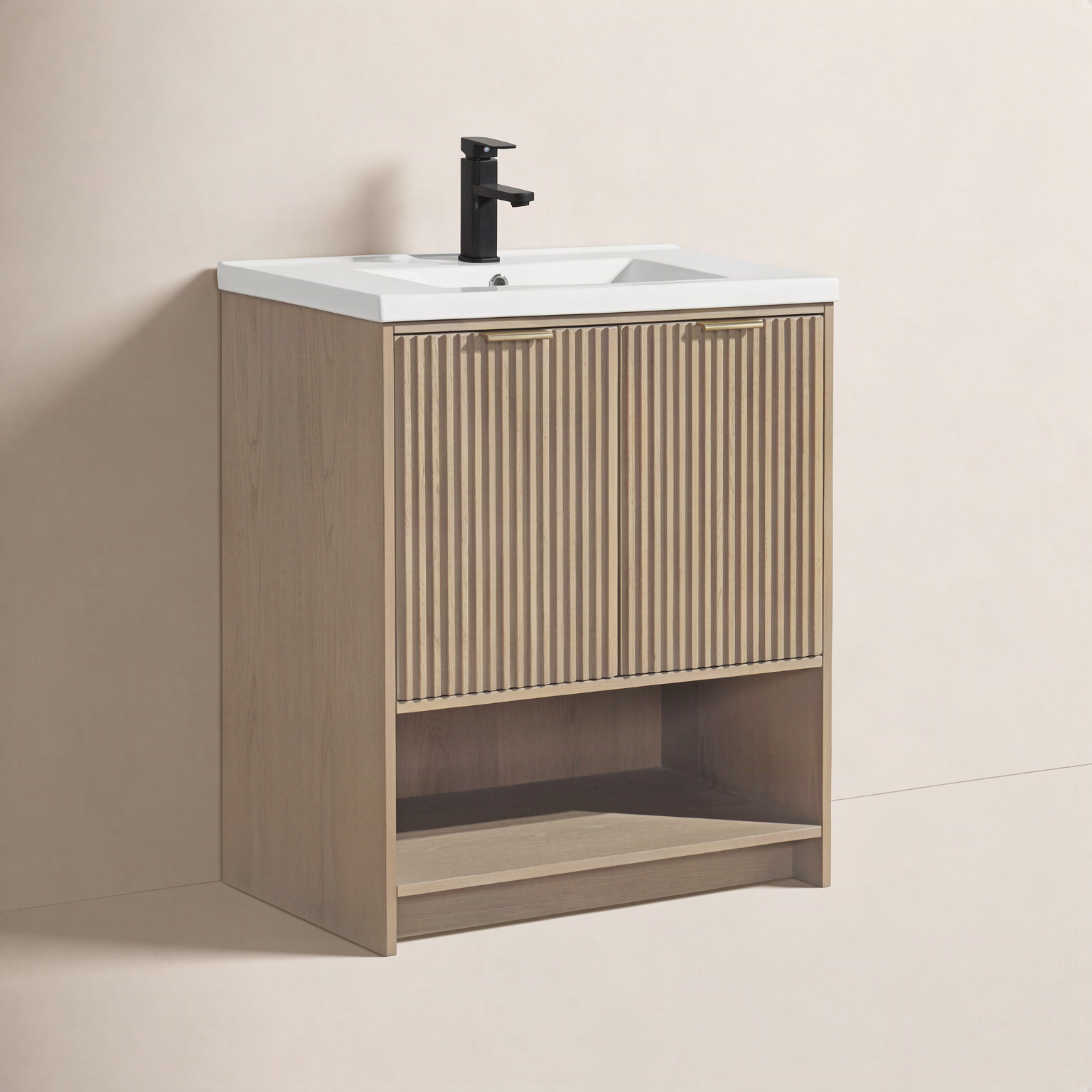 Anelie 30" Oak Single Bathroom Vanity