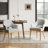 Modern Upholstered Dining Accent Chair with Wooden Legs-179848838-181813616