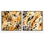 Imprimé léopard orange et noir - ensemble de 2 animaux carrés léopard-242998897-242998896