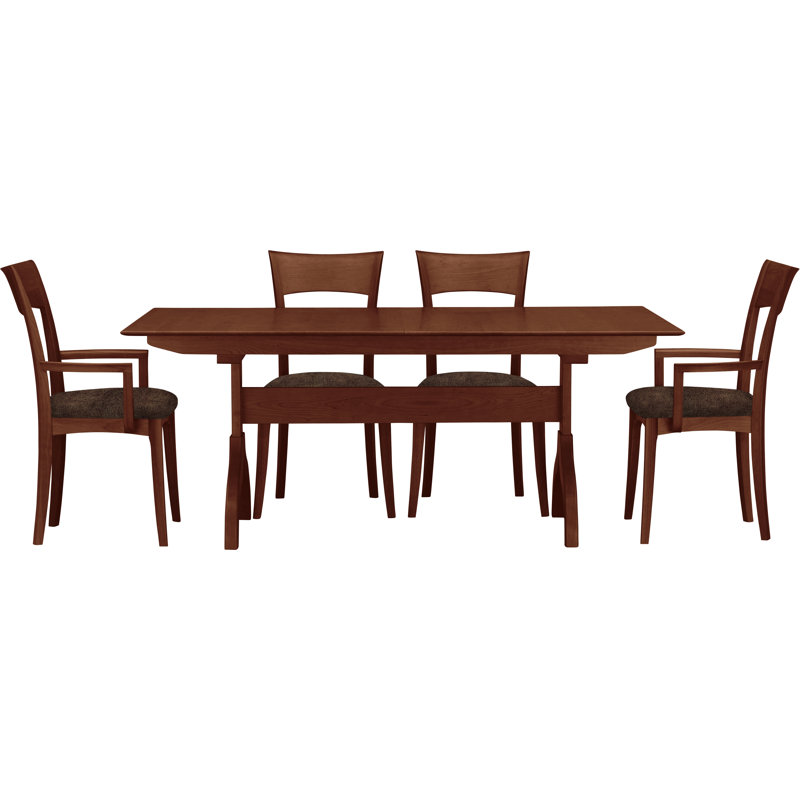 Sarah 5 - Piece Dining Set, Cognac Cherry, Slate (M10245) Fabric