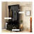 3-In-1 Entryway Hall Tree With Storage Bench, Coat Rack With Four Hooks And Shoe Storage, Black-1396259647