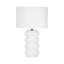 Lampe décorative à bulles décorative en céramique pour table de chevet de chambre à coucher - Lampe de bureau moderne pour le salon et la petite table d'appoint - 22 po, blanc-89117135