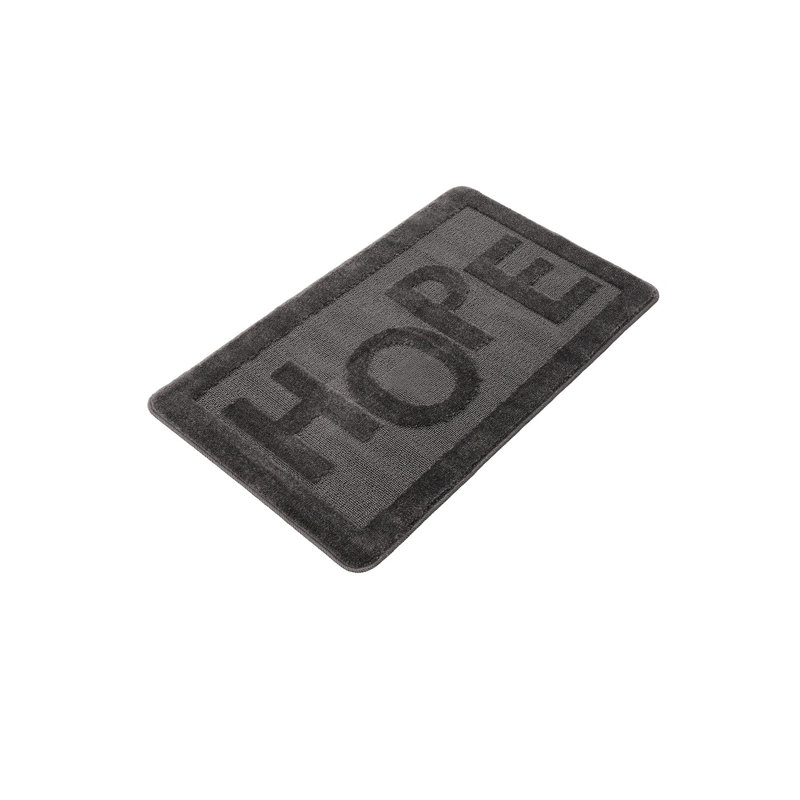 High-Quality Bathmat, Anthracite, 23.6 x 39.4 inches | 100% Polypropylene, Total Thickness: 0.4 inches | Non-Slip Natural Latex Sole, Machine Washable, Vacuum Friendly | Perfect for Bathroom & Entryway Comfort