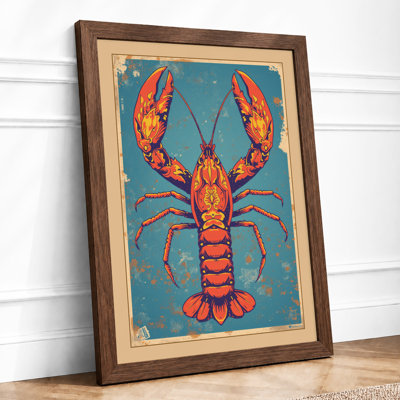 Lobster Print Vintage - Framed Print