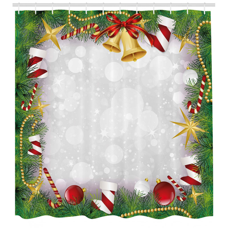 Shower Curtain with Hooks Included, 75" H x 69" W
