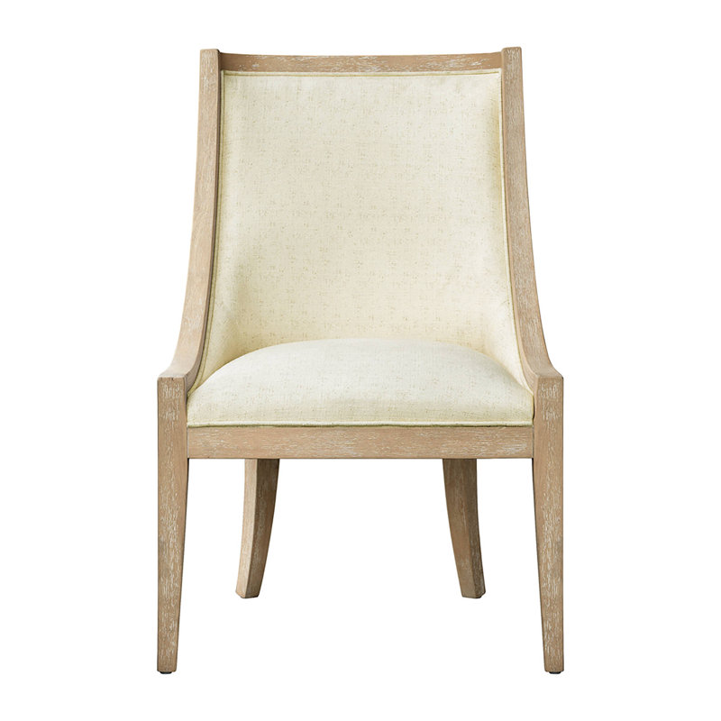Bedford Elmcrest Upholstered Dining Chair with Nailhead Trim, Beige Stripe