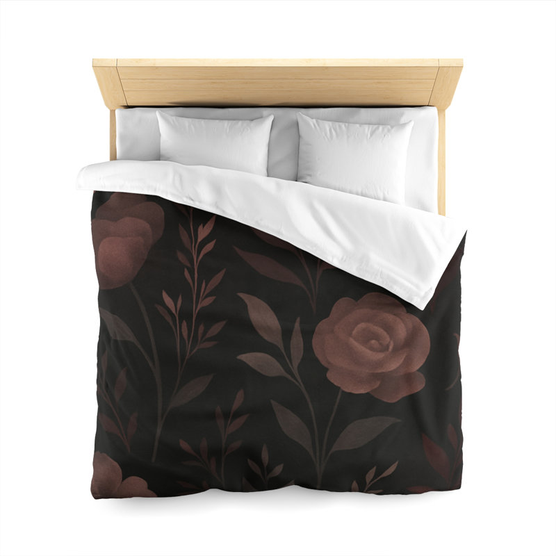 Microfiber Duvet Cover Boho Style, Design 67, Queen Duvet Cover, White