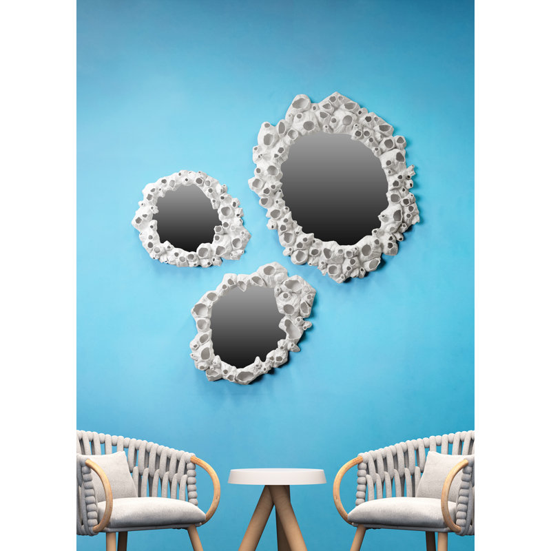 Barnacle Wall Mirror, 29.25" H x 24.5" W, Cream