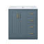Ensemble de meuble-lavabo 30 po avec lavabo en céramique, armoire de rangement en bois massif, ensemble de meuble-lavabo autoportant avec 3 tiroirs et portes à fermeture douce-1139247881