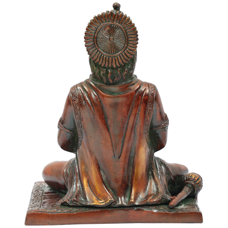 Figurine Lord Hanuman en méditation, Brun