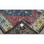 Tapis bleu en laine noué à la main de conception unique 9 pi 1 po x 11 pi 11 po