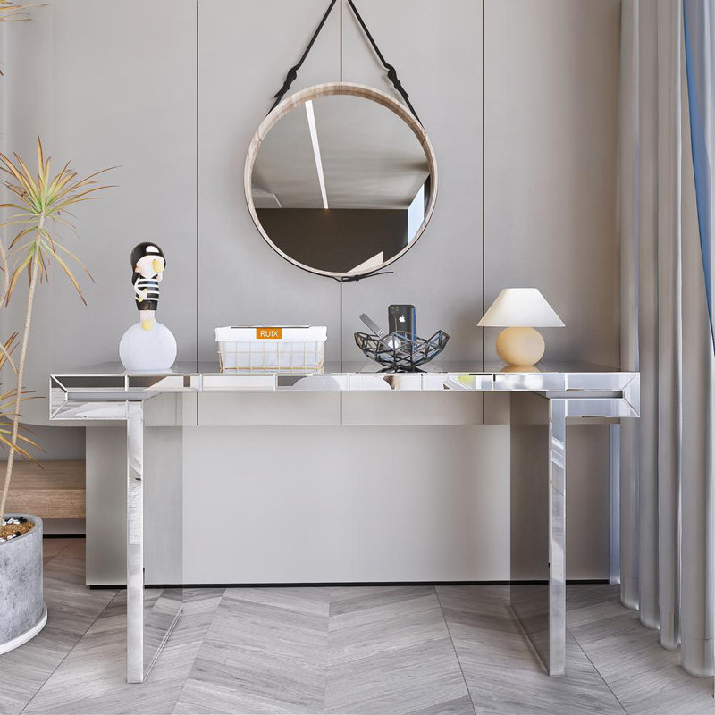 60 Inches Mirror Console Table