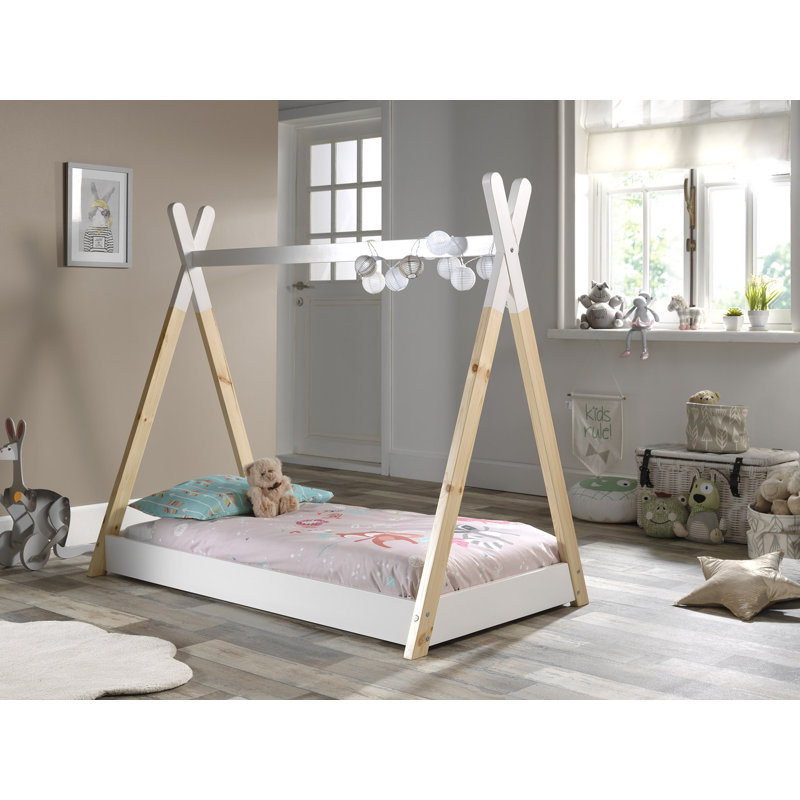 Sheila Toddler Canopy Bed, European Single (90 x 200cm), White
