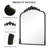 Vintage Metal Wall Mirror – Ornate Antique Vanity Mirror with Iron Frame-736226615-736226613