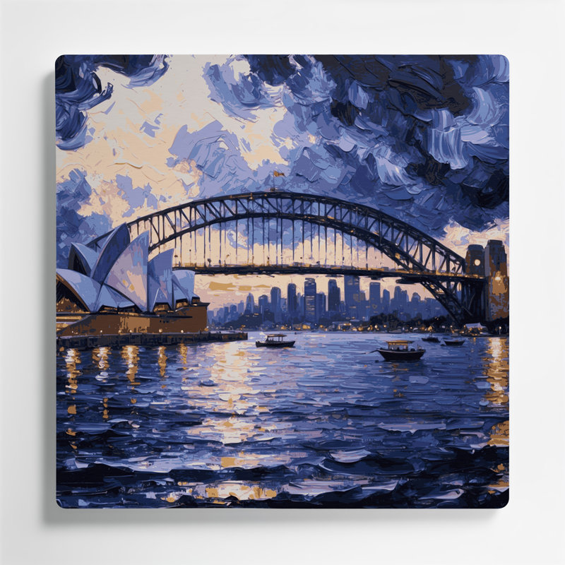 Art mural gris en villes, Sydney, Australie, H 32 po x l 32 po
