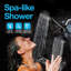 Ensemble de douche double Mosson noir mat de 4 pouces avec douchette et flexible de 59 pouces