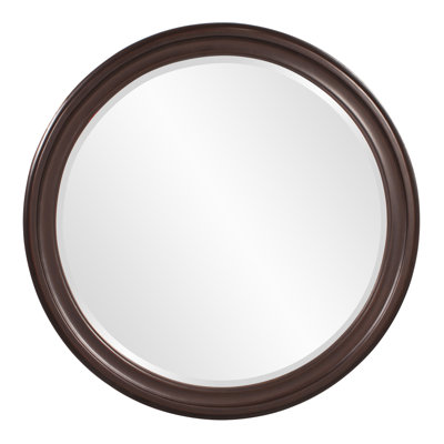 Meayki Solid Wood Round Mirror