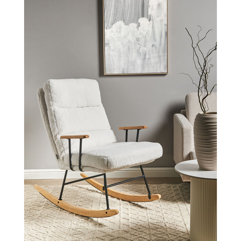 Rocking Chair ESKELIN Reclining, White