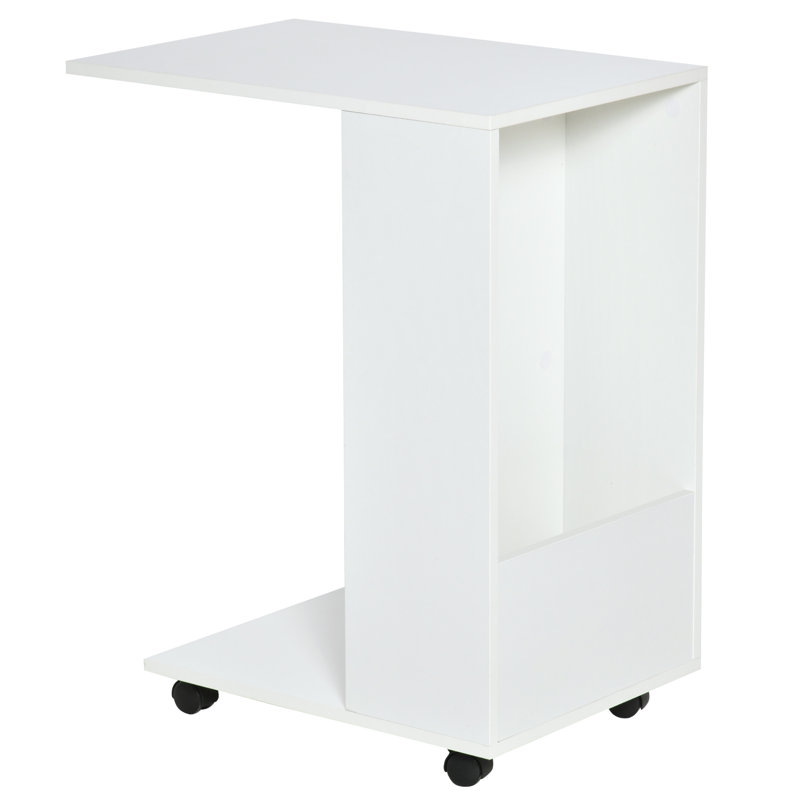 Brigitte 76cm H x 60cm W Book Cart with Wheels, White