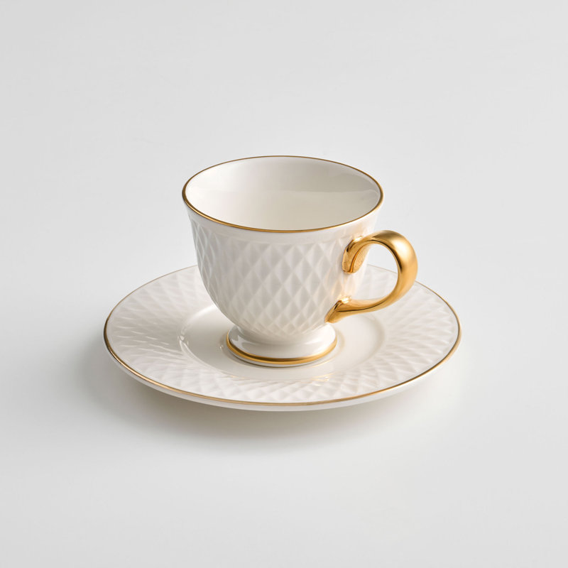 Kirree Porcelain Espresso Cup and Saucer