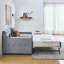 Lit de jour simple rembourré avec lit gigogne simple et conception de chargement USB, lit de jour-984846579
