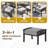 Outdoor Furniture Set with Cushions, 7-Person All-Weather Metal Frame Patio Furniture Set, 6-Piece Outdoor Patio Set with Ergonomic Back Support-114882980-114882979