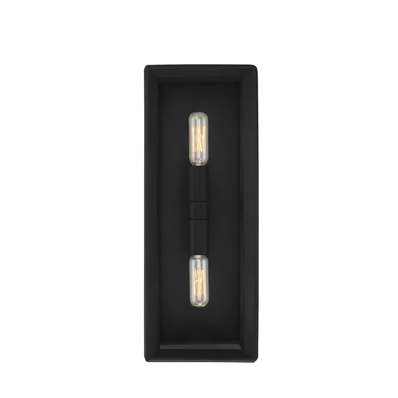 Burlyn 2-Light Wall, Matte Black